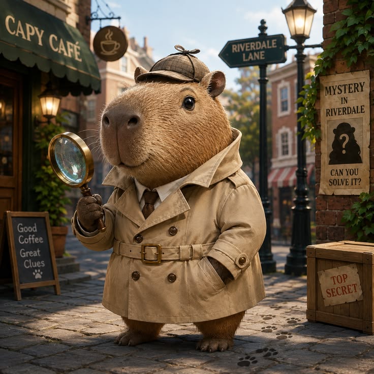 Capybara inspector investigating — Avoid overdraft fees
